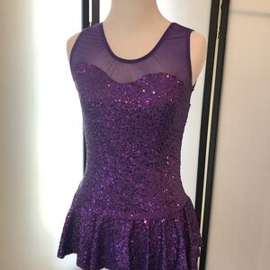 Balera Purple Sequined Women's dance top medium